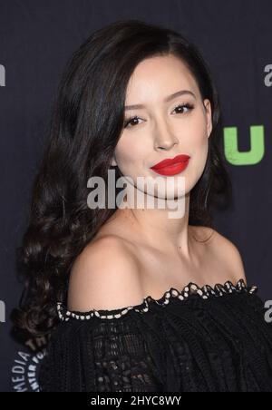 Christian Serratos arriving to the 34th Annual PaleyFest Los Angeles