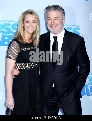 Lisa Kudrow & Alec Baldwin arriving at 'The Boss Baby' New York Premiere Held at AMC Loews Lincoln Square on March 20, 2017 Stock Photo