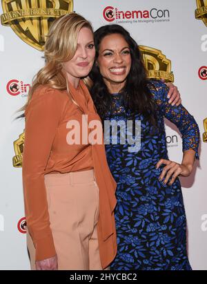 Katherine Heigl and Rosario Dawson attending the Warner Bros. presentation for 'Blade Runner 2049' at Cinemacon 2017 held at Caesars Palace in Las Vegas, USA Stock Photo