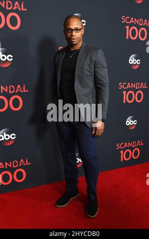 Cornelius Smith Jr. the 100th Episode celebration of Scandal, in Los