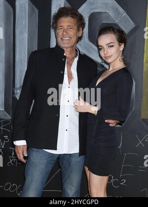 Steven Bauer and Lyda Loudon attending National Geographic's 'Genius' premiere held at FOX Village Theater Westwood in Los Angeles, USA Stock Photo