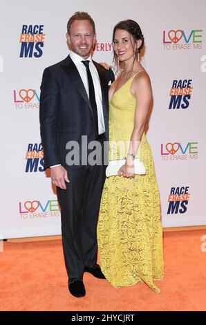 Ian Ziering and Erin Ludwig attending the The 24th Annual Race To Erase MS Gala in Los Angeles, California Stock Photo