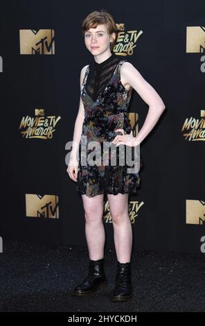 Sophia Lillis attending the 2017 MTV Movie and TV Awards held at The Shrine Auditorium in Los Angeles, USA. Photo Credit should read: Doug Peters/EMPICS Entertainment. Stock Photo