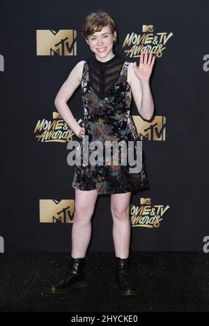 Sophia Lillis attending the 2017 MTV Movie and TV Awards held at The Shrine Auditorium in Los Angeles, USA. Photo Credit should read: Doug Peters/EMPICS Entertainment. Stock Photo