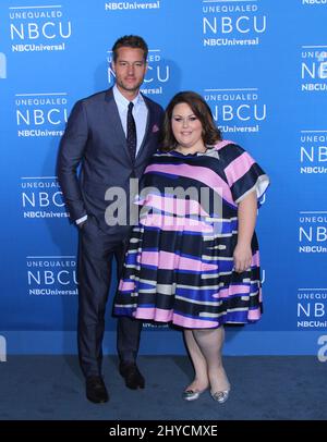 Justin Hartley & Chrissy Metz attending the NBCUniversal 2017 Upfront Held at Radio City Music Hall on May 15, 2017 Stock Photo