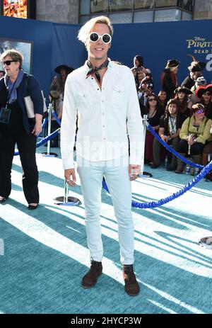 Riker Lynch attending Disney's ''Pirates Of The Caribbean: Dead Men