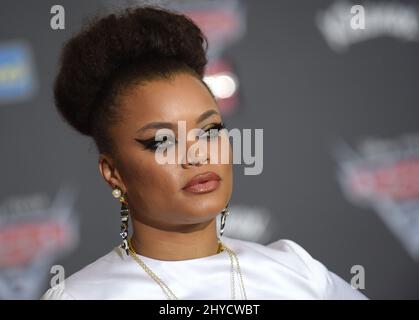 Andra Day arriving to the "Cars 3" World Premiere held at the Anaheim
