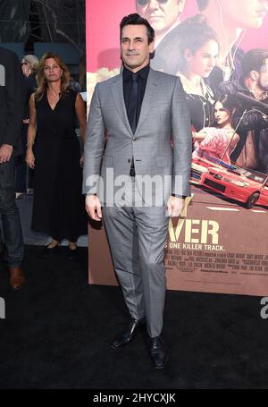 Jon Hamm attending 'The Baby Driver' premiere held at the Ace Hotel Downtown in Los Angeles, USA Stock Photo