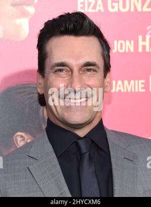 Jon Hamm attending 'The Baby Driver' premiere held at the Ace Hotel Downtown in Los Angeles, USA Stock Photo