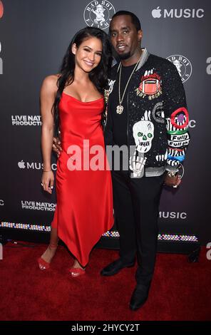 Cassie Ventura and Sean Combs attending the 'Can't Stop, Won't Stop: A Bad Boy Story' premiere held at the Writers Guild of America in Los Angeles, USA Stock Photo