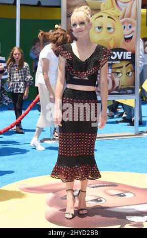 Anna Faris attending The Emoji Movie World Premiere held at the Regency Village Theatre Stock Photo