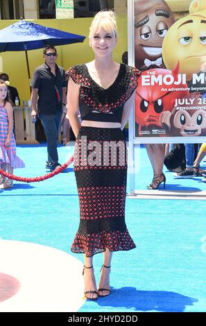 Anna Faris attending The Emoji Movie World Premiere held at the Regency Village Theatre Stock Photo