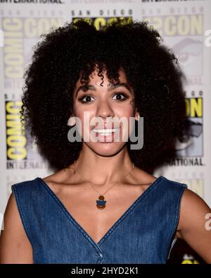 Pearl Mackie attending the BBC America's "Doctor Who" cast at Comic-Con