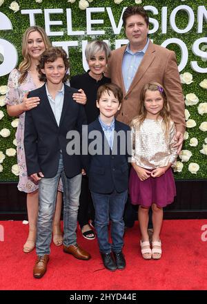 Zoe Perry, Montana Jordan, Annie Potts, Lance Barber, Reagan Rev arriving for the 2017 CBS Television Studios Summer TCA Soiree held at CBS Studio Center, Studio City, Los Angeles Stock Photo