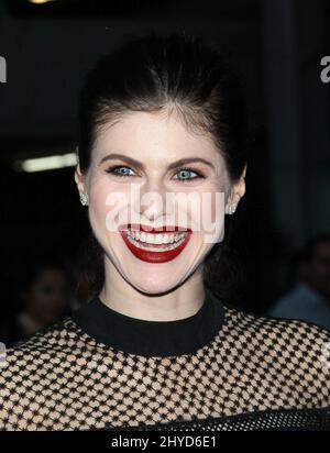 Alexandra Daddario attending the premiere of The Layover in Los Angeles