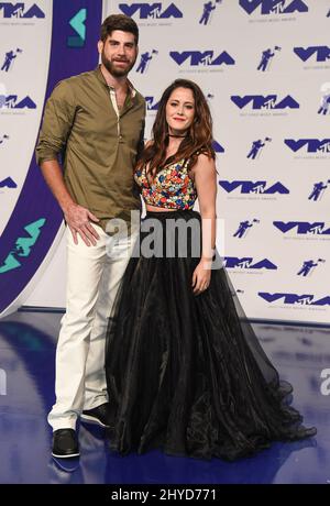 Jenelle Evans and David Eason attending the MTV Video Music Awards 2017 held at The Forum in Los Angeles, USA Stock Photo