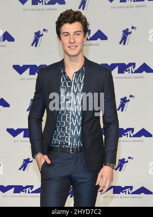 Shawn Mendes attending the MTV Video Music Awards 2017 held at The Forum in Los Angeles, USA Stock Photo