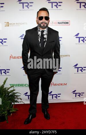 AJ McLean arriving for The 4th Annual Believer Gala for The Tyler Robinson Foundation (TRF) held at Caesars Palace, Las Vegas Stock Photo