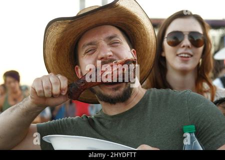 October 1, 2017 Las Vegas, NV. Atmosphere Route 91 Harvest Music Festival held at the Las Vegas Village Stock Photo