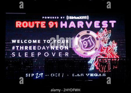 October 1, 2017 Las Vegas, NV. Atmosphere Route 91 Harvest Music Festival held at the Las Vegas Village Stock Photo