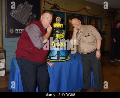 Joel McKinnon Miller and Dirk Blocker 'Brooklyn Nine-Nine' Celebrates 99th Episode held at the CBS Radford Studios Stock Photo