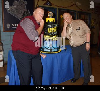 Joel McKinnon Miller and Dirk Blocker 'Brooklyn Nine-Nine' Celebrates 99th Episode held at the CBS Radford Studios Stock Photo