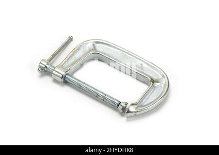 C Clamp on white background Stock Photo