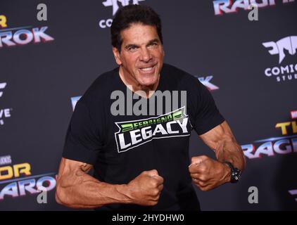 Lou Ferrigno attending Marvel's 'Thor: Ragnarok' World Premiere held at the El Capitan Theatre Stock Photo