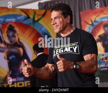 Lou Ferrigno attending Marvel's 'Thor: Ragnarok' World Premiere held at the El Capitan Theatre Stock Photo