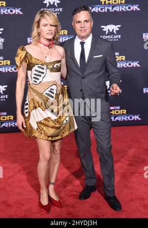 Mark Ruffalo and Sunrise Coigney attending Marvel's 'Thor: Ragnarok' World Premiere held at the El Capitan Theatre Stock Photo