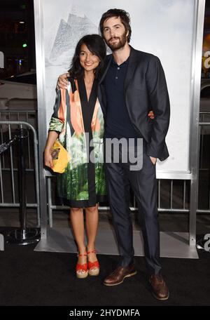 Jim Sturgess and Dina Mousawi attending the 'Geostorm' World Premiere held at the TCL Chinese Theatre IMAX in Los Angeles, USA Stock Photo