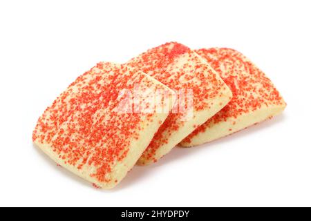 Milk Cookies on white background Stock Photo