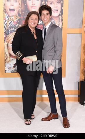 Camryn Manheim and Milo Manheim attending the premiere of A Bad Moms Christmas in Los Angeles, California Stock Photo