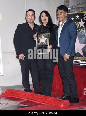Suzette Quintanilla and family attending the Selena Quintanilla Star