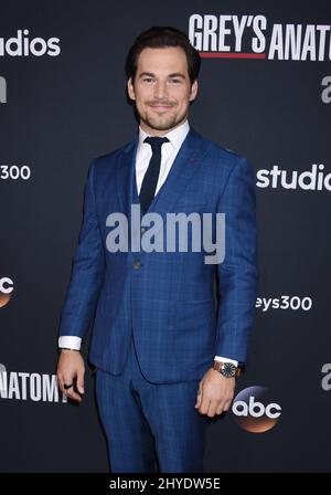 Giacomo Gianniotti attending Grey's Anatomy 300th Episode Event held at Tao Los Angeles Stock Photo