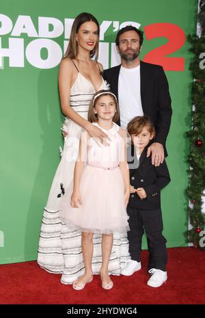 Alessandra Ambrosio, Jamie Mazur, Anja and Noah attending the 'Daddy's Home 2' Los Angeles Premiere held at the Regency Village Theatre Stock Photo