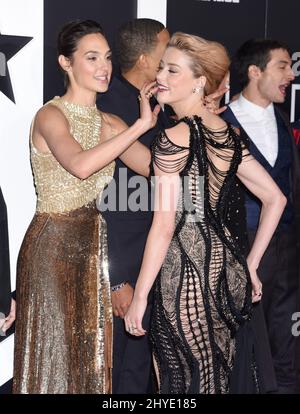 Gal Gadot and Amber Heard attending the world premiere of Justice ...