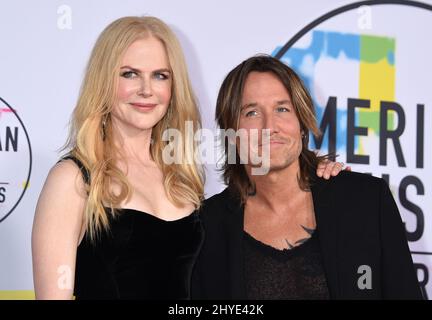 Nicole Kidman, Keith Urban at the 2017 American Music Awards held at the Microsoft Theatre L.A. Live Stock Photo