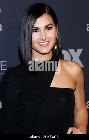 Megan Olivi on the red carpet during the The 66th Miss Universe pageant