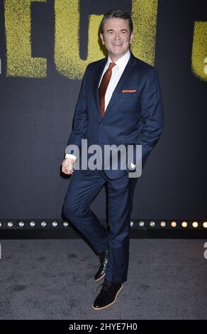 John Michael Higgins attending the Pitch Perfect 3 World Premiere in Los Angeles Stock Photo