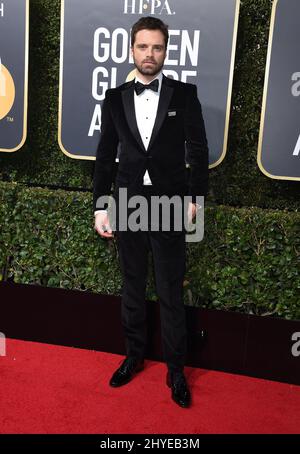 Sebastian Stan arrives at the 75th annual Golden Globe Awards at the ...