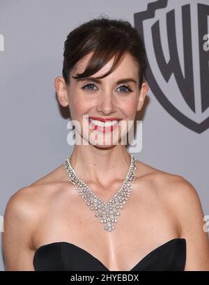 Alison Brie attending the InStyle and Warner Bros. Pictures Golden