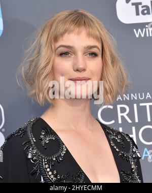 Alison Sudol arrives at the 23rd annual Critics' Choice Awards at the
