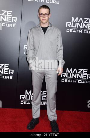 Will Poulter at 20th Century Fox's 'Maze Runner: The Death Cure' Fan Screening held at the AMC Century City 15 on January 18, 2018 in Century City, CA Stock Photo