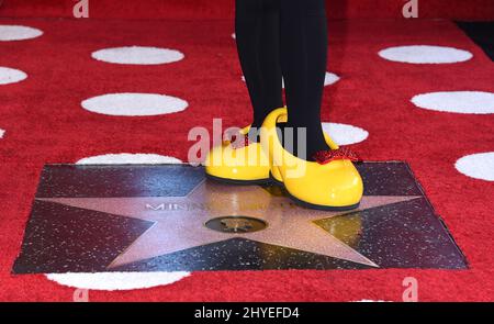 Minnie Mouse Celebrates 90th Anniversary With Star On The Hollywood Walk Of Fame. Stock Photo