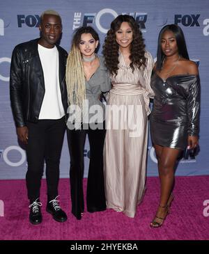 Vincent Cannady, Zhavia, Evvie McKinney and Candice Boyd at the 'The Four' Season Finale event at Delilah on February 8, 2018 in West Hollywood, CA Stock Photo