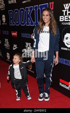 (L-R) Jolie Rae Caussin, Jana Kramer and Mike Caussin at the Disney