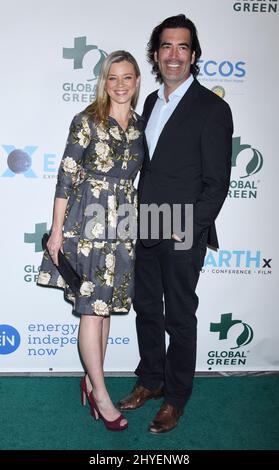 Amy Smart and Carter Oosterhouse attends the 15th Annual Global Green Pre Oscar Gala in Hollywood, CA Stock Photo