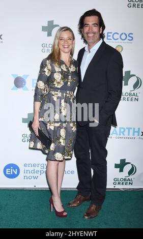 Amy Smart and Carter Oosterhouse attends the 15th Annual Global Green Pre Oscar Gala in Hollywood, CA Stock Photo