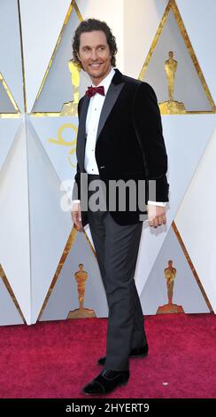 Matthew McConaughey arriving at the 90th Academy Awards in Los Angeles, California Stock Photo